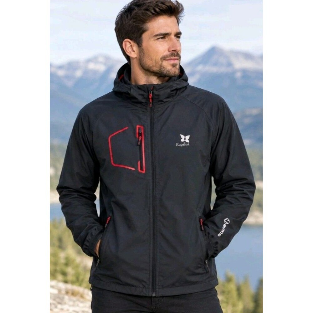 Sunice XL Windbreaker Jacket Kapalua Logo Full Zip Dark Blue Pockets